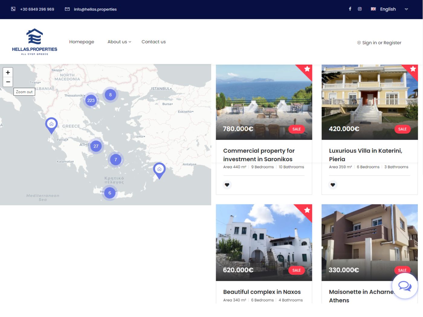 Διαφήμιση μεσιτικού γραφείου Hellas Properties με Google ads και Facebook Ads