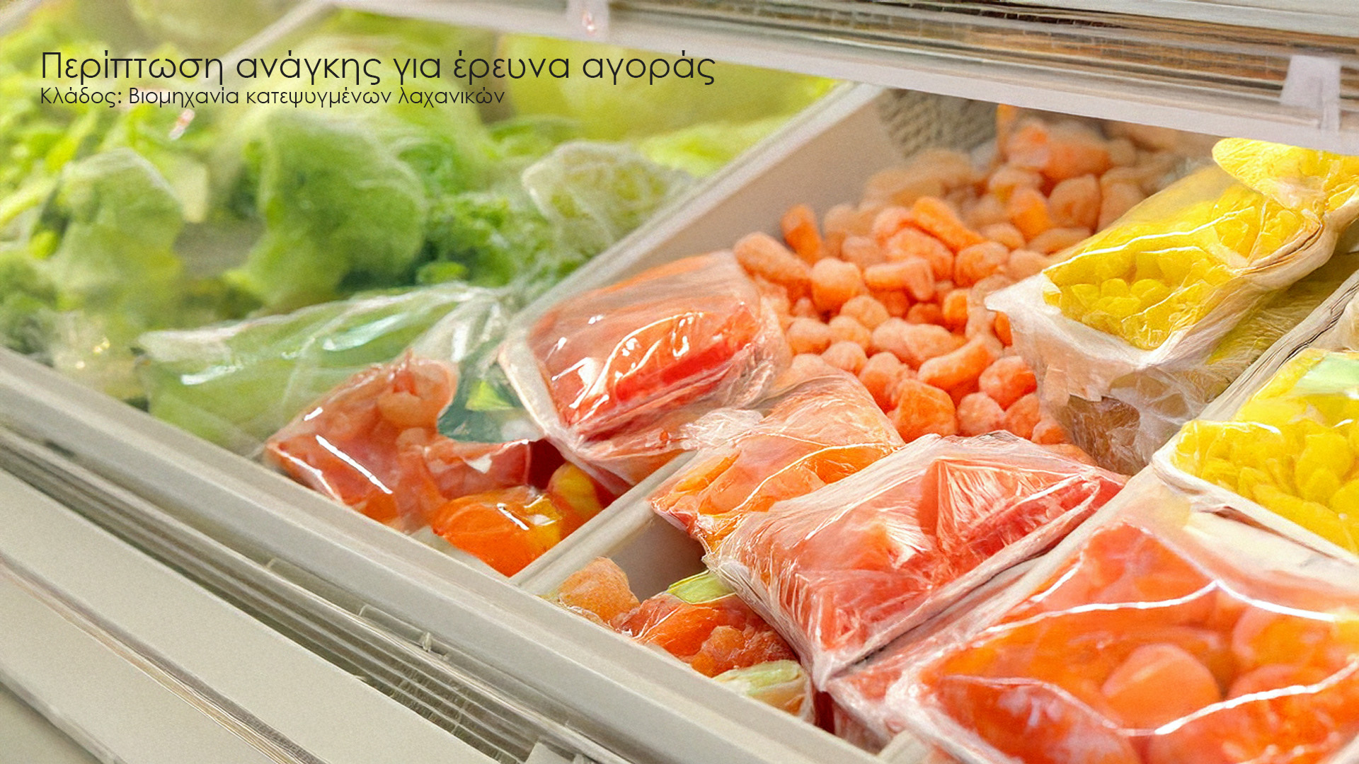 Βιομηχανία κατεψυγμένων προϊόντων - Υποθετικό case study ανάγκης έρευνας αγοράς